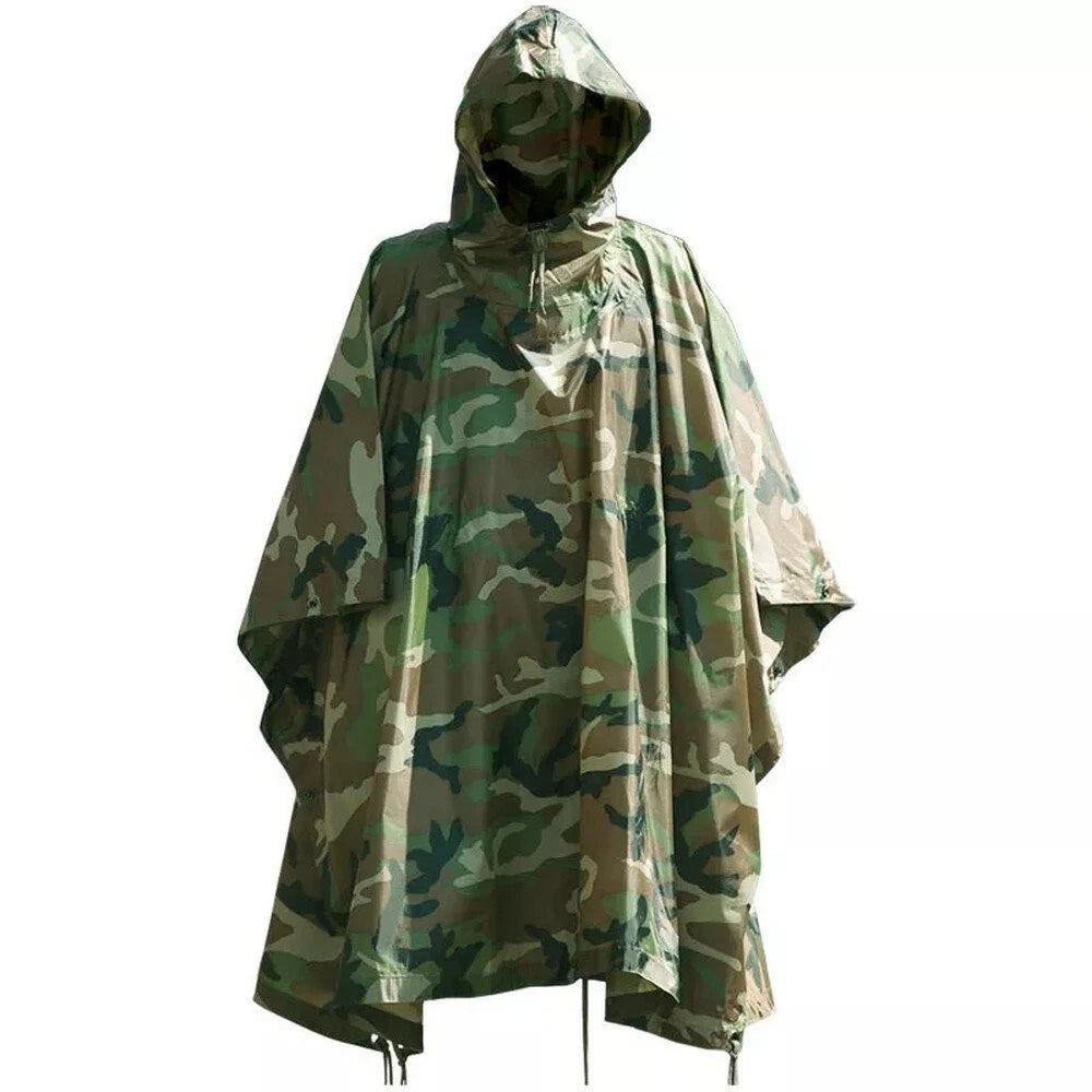 MIL-TEC® WOODLAND CAMO RIPSTOP WET WEATHER PONCHO