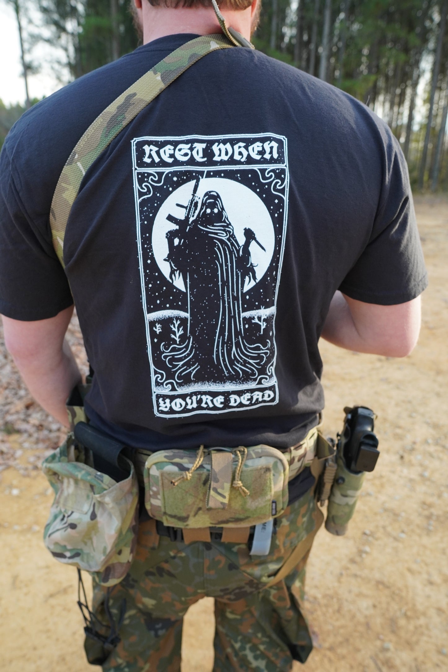 REST WHEN YOU'RE DEAD Heavyweight T shirt