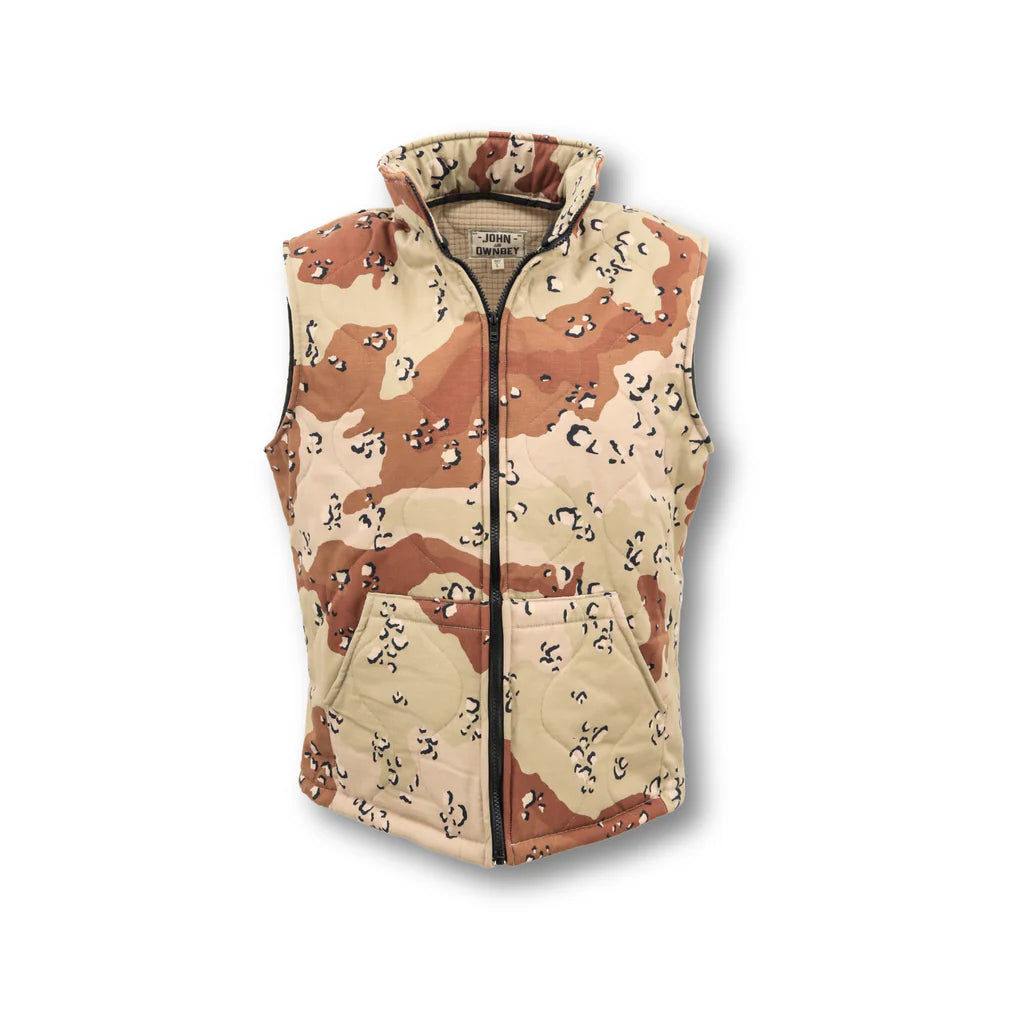 Lightweight NyCo Ripstop Vest with Fleece Lining "Chocolate chip desert camo"