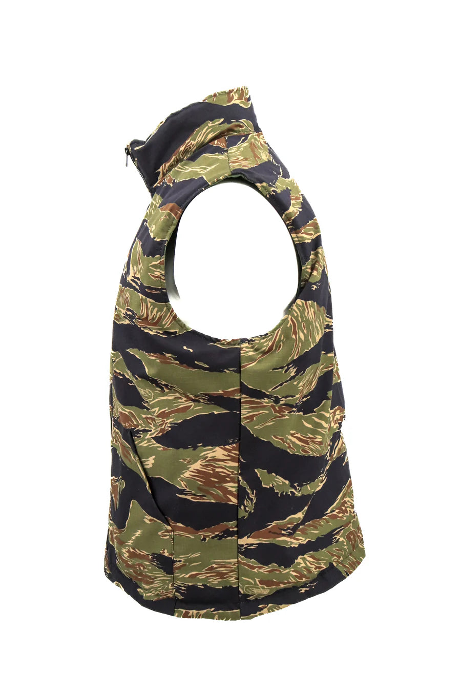 Tiger Stripe Cotton Ripstop Vest With Quilted Lining